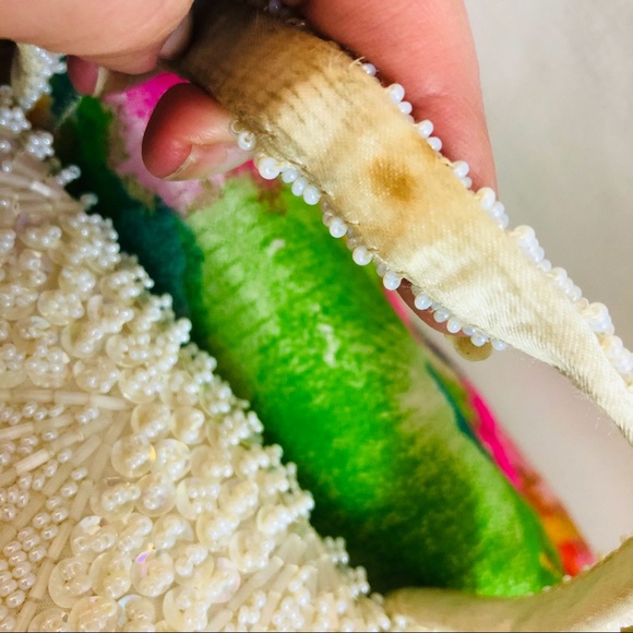 Vintage Beaded Purse with Coin Purse & Eyeglass Holder by Grande Mason Blanche - Picture 9 of 16